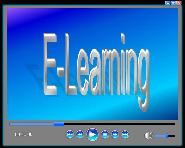 Media Player programban az e-learning — Stock Fotó