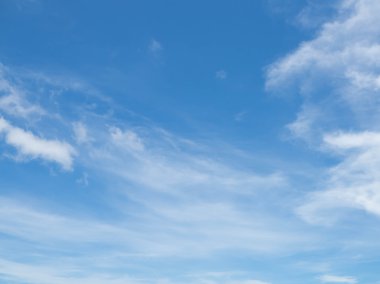 Beyaz bulut ile açık mavi gökyüzü