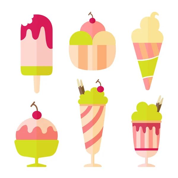 Set de iconos de helado — Archivo Imágenes Vectoriales