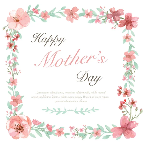 Cartão de dia da mãe feliz —  Vetores de Stock
