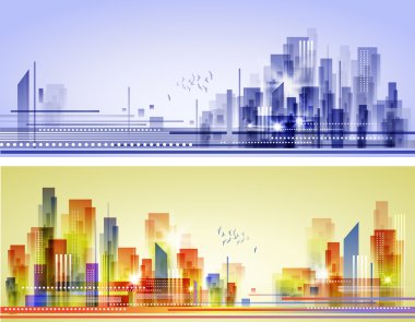 Geceleri şehir manzarası