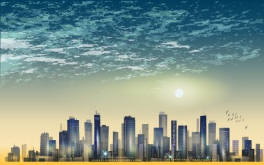 Geceleri şehir manzarası