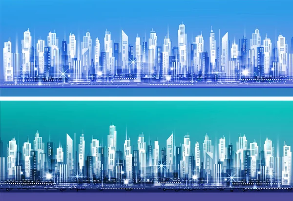 Abstrakt Modern Stad Skyline — Stock vektor