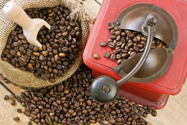 Coffee grinder on background — Stock Photo, Image