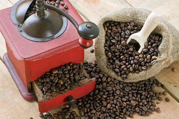 Coffee grinder on background — Stock Photo, Image