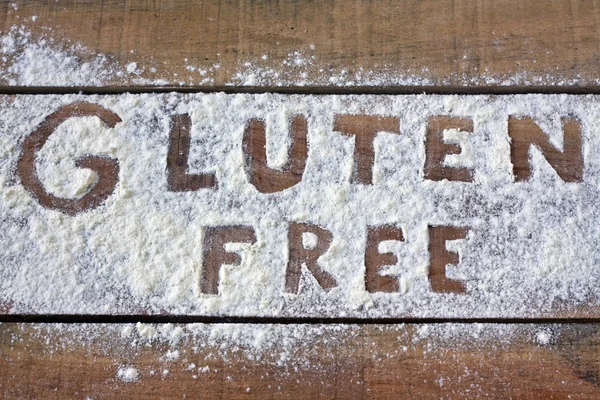 Glutén free szó fa háttér — Stock Fotó