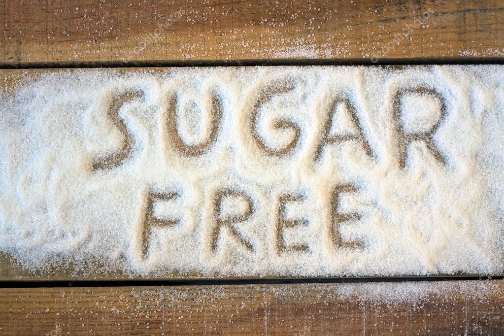 a sugar  free word with background 