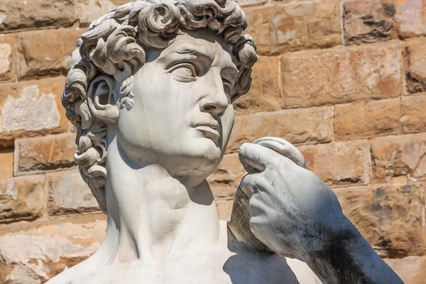 Detail van het beeld van David in Florence — Stockfoto