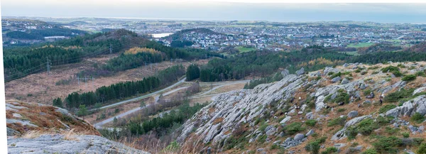 Norveç Yaz Fiyortları Stavanger Kasabası Yaz Kros Kayak Pisti Park — Stok fotoğraf