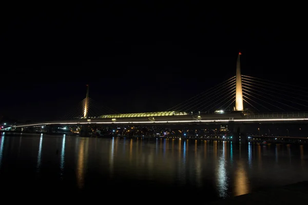 Προβολή Νύχτας Στην Κωνσταντινούπολη Golden Horn Και Την Παλιά Πόλη — Φωτογραφία Αρχείου