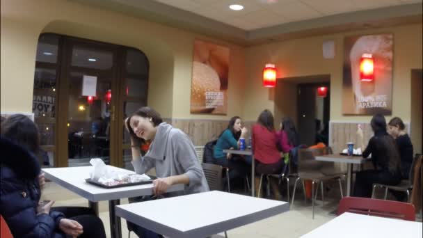 Burger King Restoran — Stok video