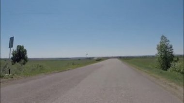 POV sürüş ülke yol asfalt, kamera önünde, yaz