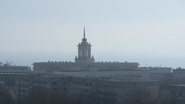 Varna, Bulgarien - 20 januari 2015: Varna. Bulgarien. Naval skola — Stockvideo