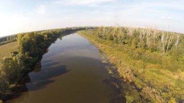 Havadan görünümü. Yaz manzara. Lake Arhimandritskoe, Ufa, Rusya Federasyonu