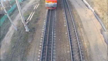 Ufa - 17 Mayıs: Tren, bir yük treni. Tanklar, üstten görünüm. 17 Mayıs 2015 yılında Ufa, Rusya Federasyonu