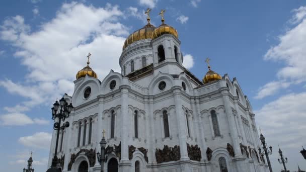 Katedral Kristus Juruselamat, Moskow — Stok Video