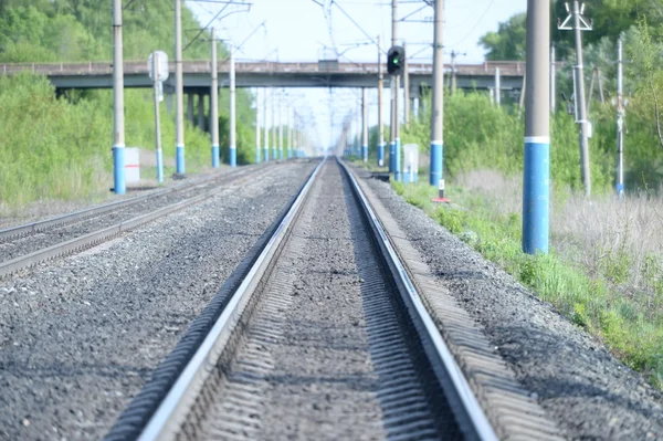 Ferrocarriles rusos. Carril — Foto de Stock