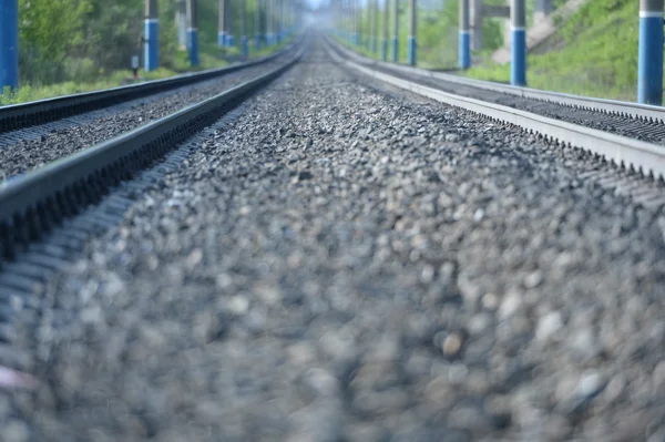 Ferrocarriles rusos. Carril — Foto de Stock