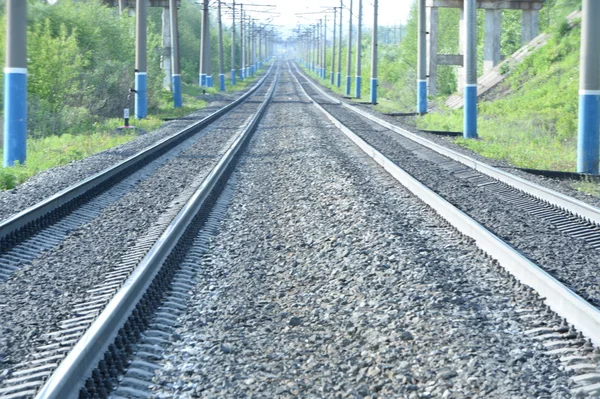 Rysslands järnvägar. Rails — Stockfoto