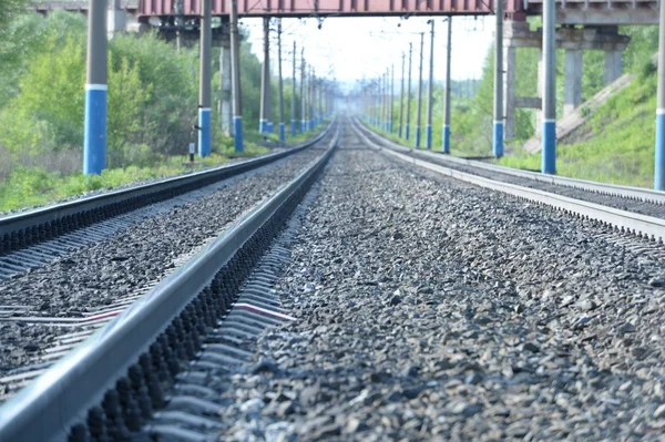 Ferrocarriles rusos. Carril — Foto de Stock