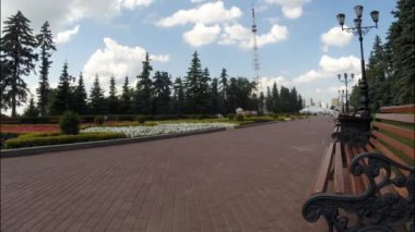 Ufa, Rusya - 25 Haziran 2015: Ufa, Salavat Yulaev Meydanı, ana site Sco ve Ufa içinde 8-10 Temmuz 2015 düzenlenen BRICs Zirvesi