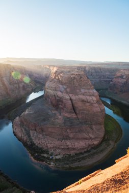 At ayakkabı bend Arizona güneş patlaması ile Lens flare ile