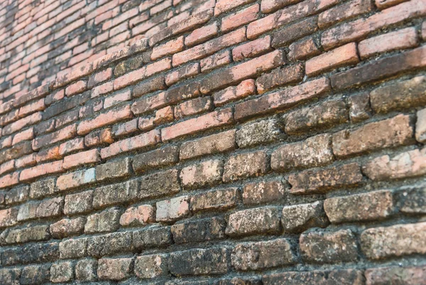 Стара цегляна стіна з вибірковим фокусом — стокове фото