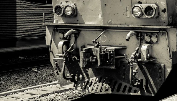 Detalj av Diesel lokomotiv i Thailand med klassisk stil — Stockfoto