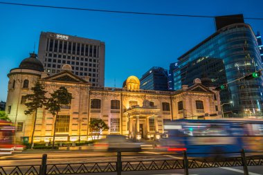 Gece görünümü Bankası Kore para Müzesi