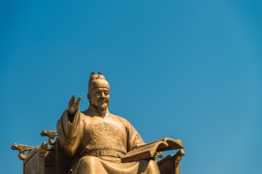 Kral Sejong Gwanghwamun Meydanı, Seoul, Güney Kore'heykeli