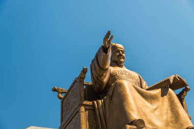 Kral Sejong Gwanghwamun Meydanı, Seoul, Güney Kore'heykeli
