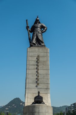Heykel, Amiral Yi Sunshin Gwanghwamun Meydanı, Seoul, Güney Kore