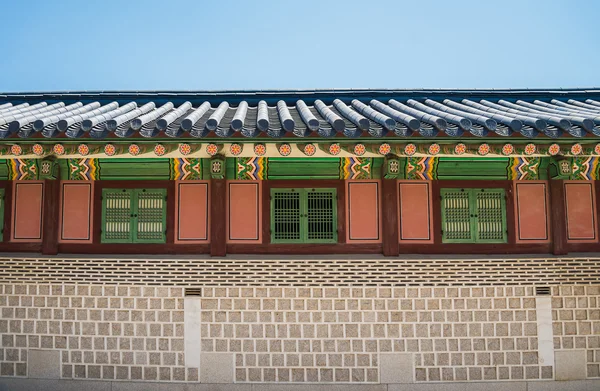 Classic wooden wall pattern in Korean style — Stock Photo, Image