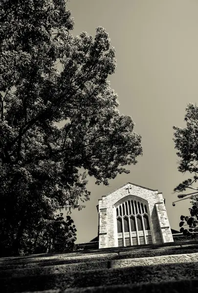 Old beautiful church in black and white style — Stock Photo, Image