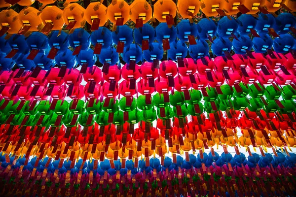 Colorful paper lantern for Lotus lantern festival in South Korea — Stock Photo, Image