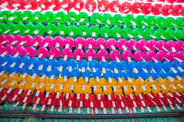 Colorful paper lantern for Lotus lantern festival in South Korea — Stock Photo, Image