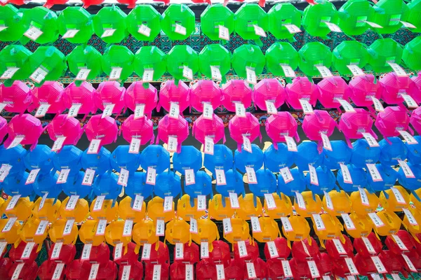 Colorida linterna de papel para el festival de linterna de loto en Corea del Sur —  Fotos de Stock