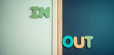 Ahşap kelime girip kara tahta ve vintage tarzı beyaz tahta