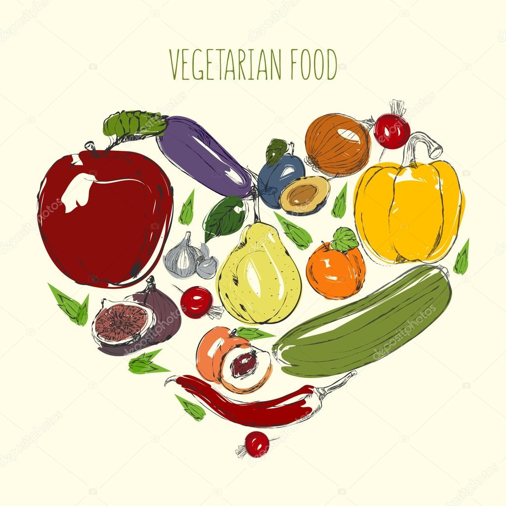 logo design template vegetarian food