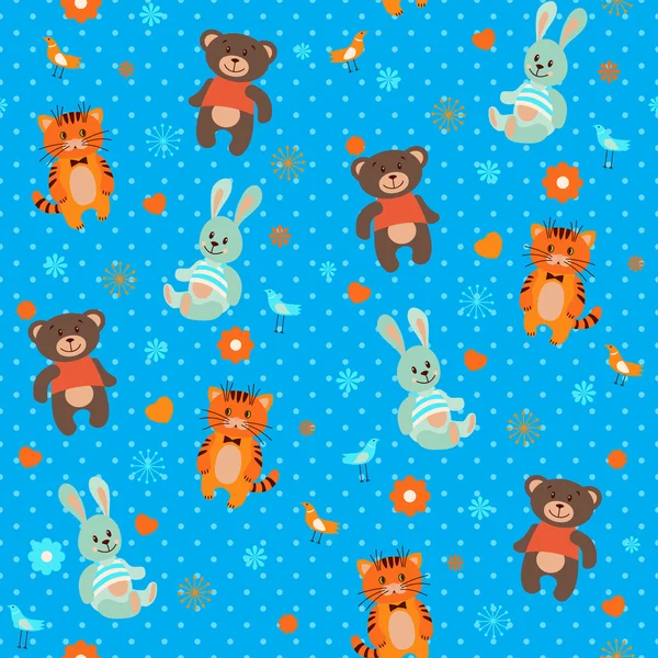 Children's toys seamless pattern — Stock Vector