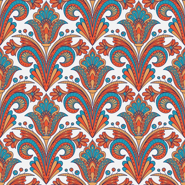 Motif damassé floral — Image vectorielle