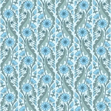 Hindiba çiçek ile çiçek seamless modeli