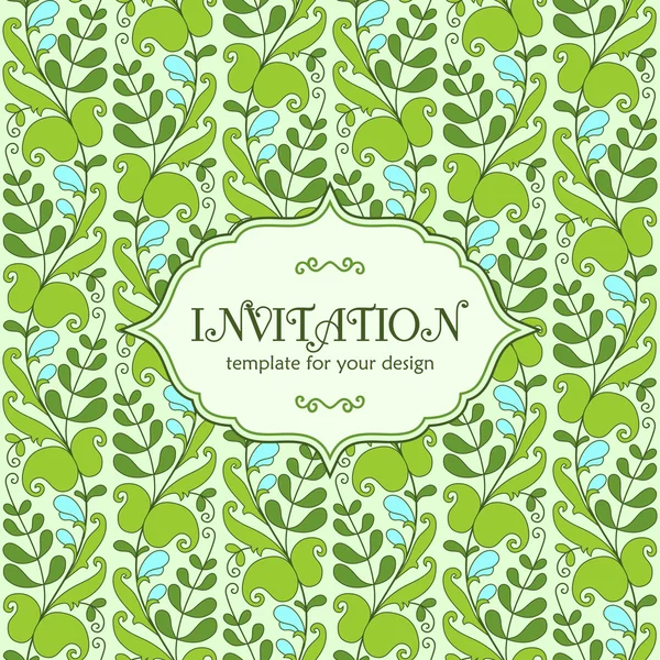 Invitation with floral background — Stock Vector