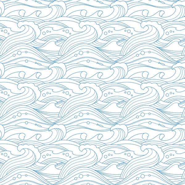 Mořské vlny vzor — Stockový vektor