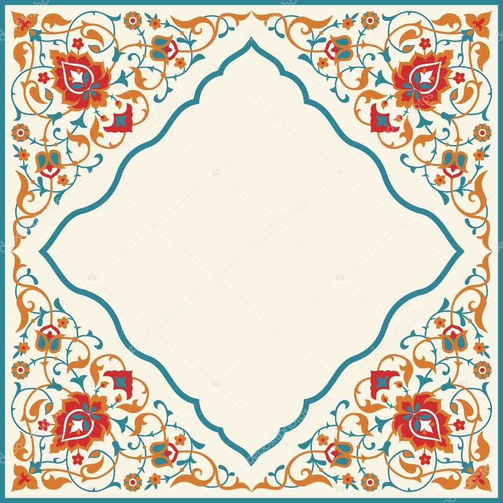 Ornate vintage frame in Arabian style