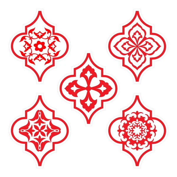 Arabesque Tile Kerstversiering Sjabloon Voor Vinyl Snijden Papier Ambachtelijke Stickers — Stockvector