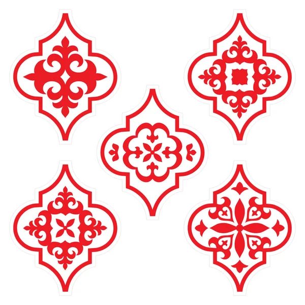 Arabesque Tile Christmas Ornaments Template Vinyl Cutting Paper Craft Stickers Vector Graphics