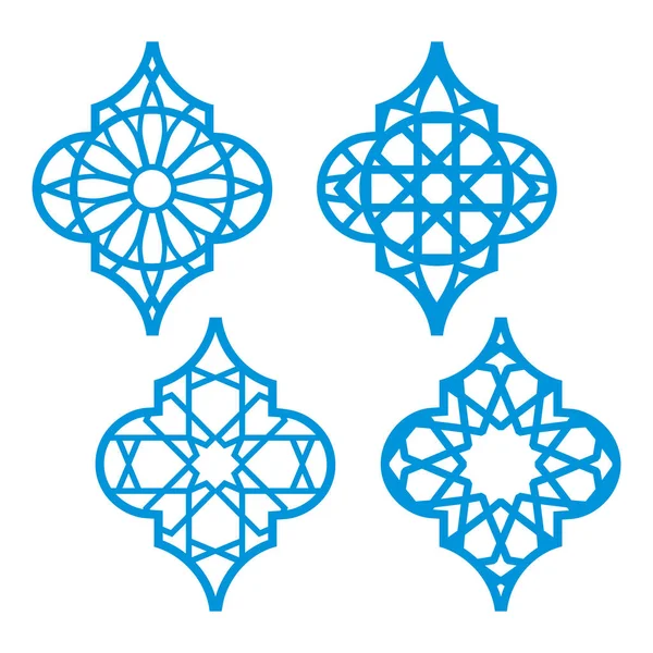 Azulejos Marroquíes Adornos Navidad Árabes Forma Linterna Plantilla Para Arte Vector De Stock