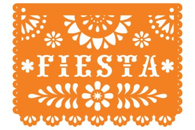Fiesta Mexico Banner Papel Picado, dosyayı kes