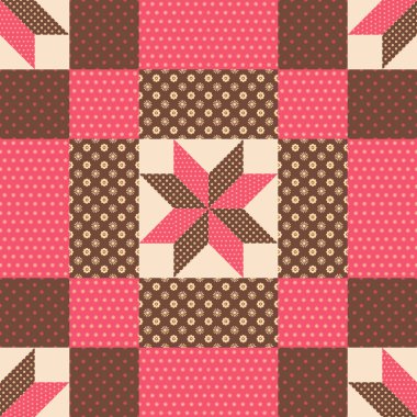 patchwork desen yıldız